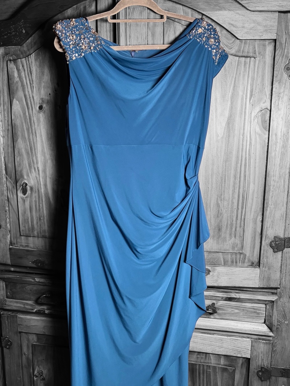 Alex Evenings Women Maxi Dress / Evening Gown Blue Size 14